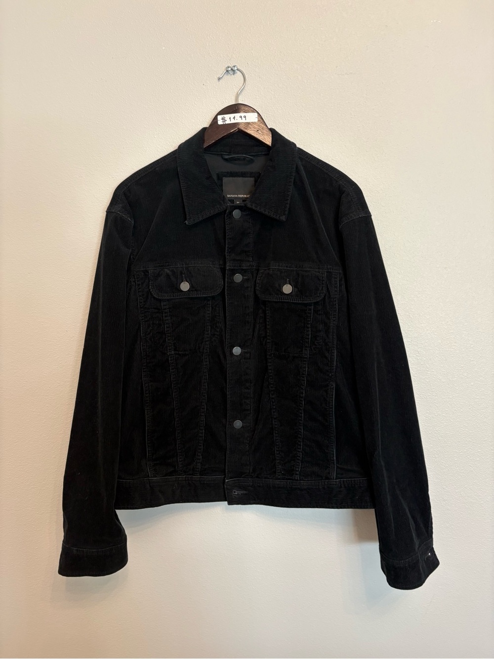 Banana Republic Corduroy Trucker Jacket – Black, Size M